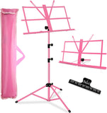 Kasonic Music Stand ,Paper Holder and Carrying Bag (Pink)