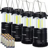 Camping Lantern, Ultra Bright COB Collapsible Portable Lamp 4 Pack