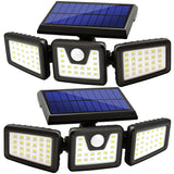 LED Solar Motion Sensor Lights Outdoor 2 Pack