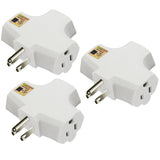 3-Outlet Grounding Adapter 3 Pack