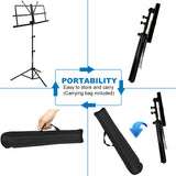 Kasonic Music Stand with Music Sheet Clip Holder, Carrying Bag (Black) - kasonicdeal