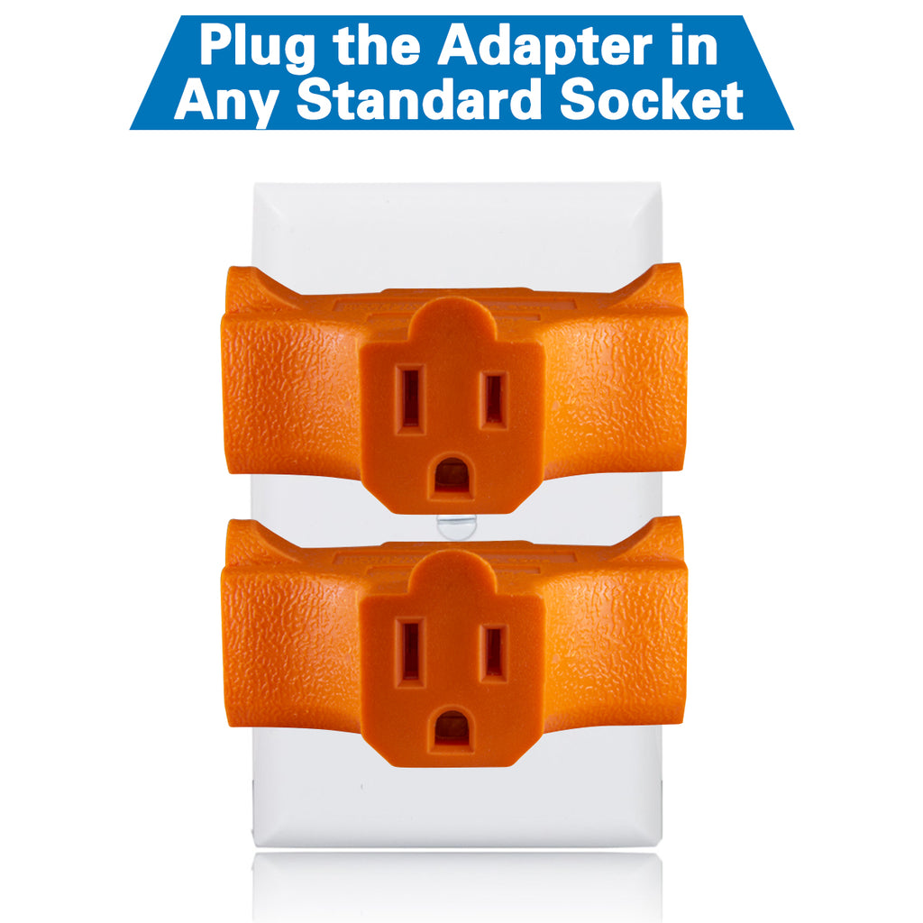 Kasonic 3-Outlet Grounding Adapter 3 Pack, UL Listed, Plug Extender; Heavy Duty Grounded Power Tap - kasonicdeal