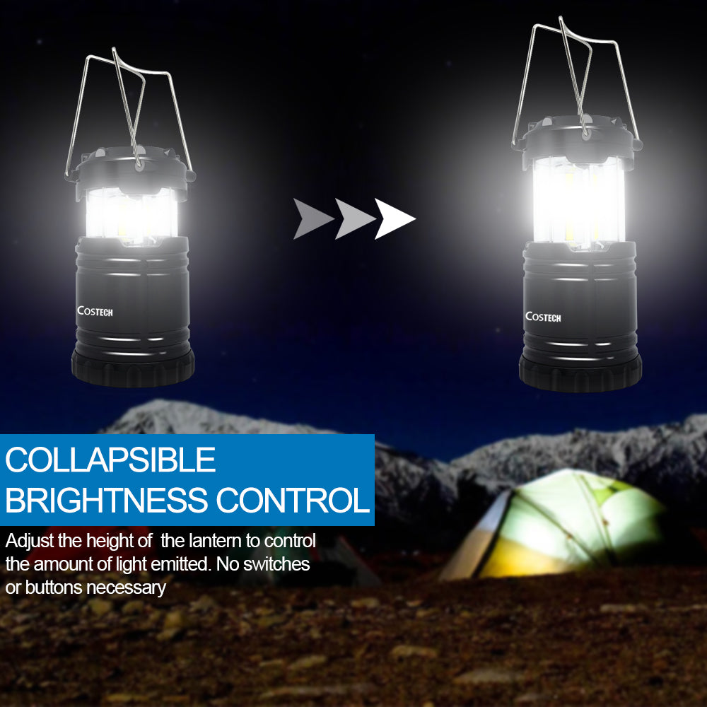 Camping Lantern, Ultra Bright COB Collapsible Portable Lamp 4 Pack - kasonicdeal