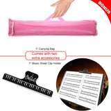 Kasonic Music Stand ,Paper Holder and Carrying Bag (Pink)