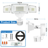 LED Motion Sensor Lights Outdoor - White - kasonicdeal