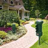 Kasonic Outdoor Power Stake Timer, 6 Grounded Outlets Mechanical Timer for Yard Garden with 6 ft Outdoor Extension Cord - kasonicdeal